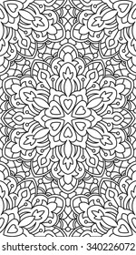 Seamless Abstract Tribal Pattern. Hand Drawn Ethnic Texture. Vector Illustration.