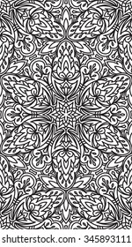 Seamless Abstract Tribal Pattern. Hand Drawn Ethnic Texture. Vector Illustration.