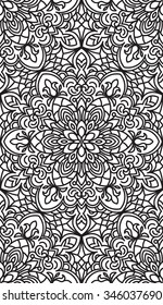 Seamless Abstract Tribal Pattern. Hand Drawn Ethnic Texture. Vector Illustration.