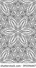 Seamless Abstract Tribal Pattern. Hand Drawn Ethnic Texture. Vector Illustration.