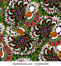 Seamless abstract tribal pattern. Trend fashion textile surface print for interior decor, womenswear, cover, gifts.
