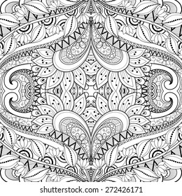 Seamless Abstract Tribal Pattern (Vector). Hand Drawn Ethnic Texture, Flight of Imagination