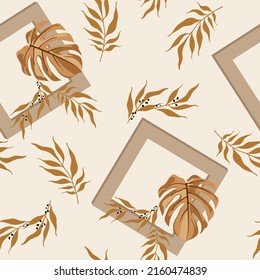 Seamless abstract tropical pattern. Vector Illustration.