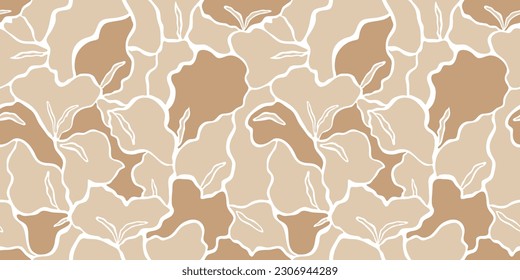 Seamless abstract tropical pattern. Vector Illustration.