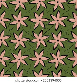 Seamless Abstract Tropical Pattern In Vector