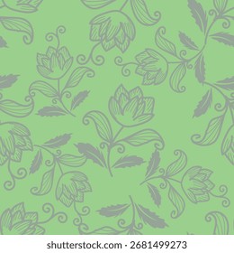 Seamless Abstract Tropical Pattern In Vector