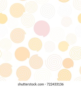 Seamless abstract twirl circle lines geometric pattern, colorful & artistic for graphic design, catalog, textile or texture printing & background. Vector illustration graphic.