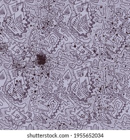 Seamless abstract unusual artwork with freehand strange pattern