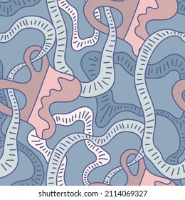 Seamless abstract unusual hand dran pattern 
