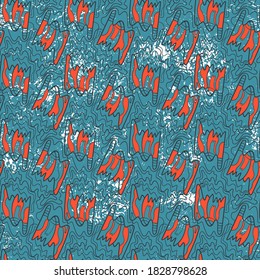 Seamless abstract unusual hand draw pattern