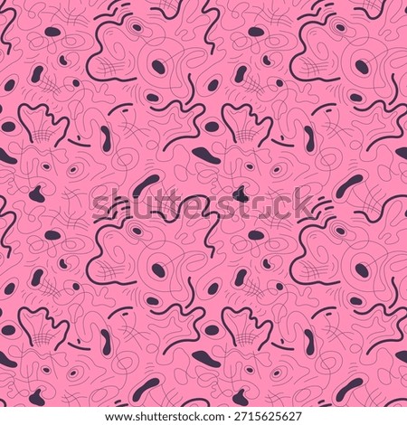 Seamless abstract unusual pattern with wavy lines. Psychedelic background