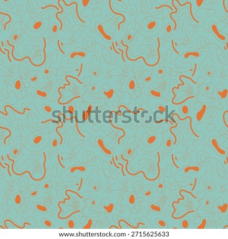 Seamless abstract unusual pattern with wavy lines. Psychedelic background