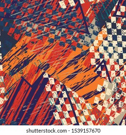 Seamless abstract urban colorful pattern.