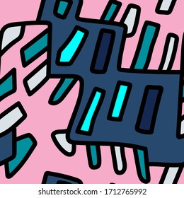 Seamless abstract urban colorful pattern. 