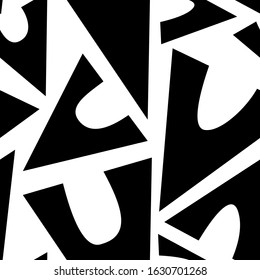 Seamless abstract urban pattern with chaotic triangle elements.