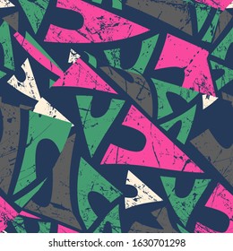 Seamless abstract urban pattern with chaotic triangle elements.