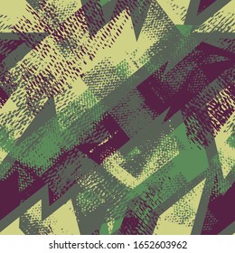 Seamless abstract urban pattern with chaotic grunge elements.