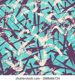 Seamless abstract urban pattern with chaotic triangle geometry elements 