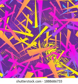 Seamless abstract urban pattern with chaotic triangle geometry elements 