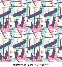 Seamless abstract urban pattern with creative elements.