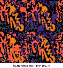Patrón urbano abstracto sin inconvenientes con formas de onda vector creativas