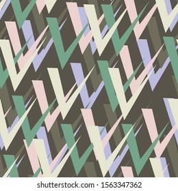 Seamless abstract urban pattern with curve repeat elements.