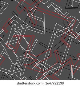 Seamless abstract urban pattern with curved vector lines.