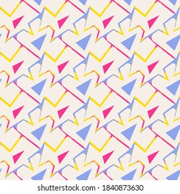 Seamless abstract urban pattern with curved shapes and grunge spots