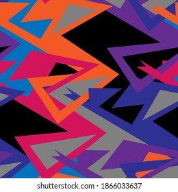 Seamless abstract urban pattern with curved geometry elements