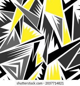 Seamless abstract urban pattern with curved triangle elements 