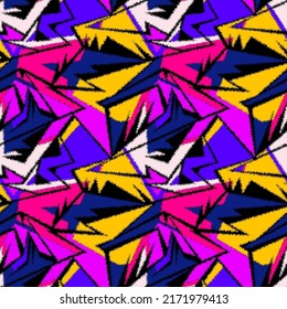 Seamless abstract urban pattern with curved geometry elements