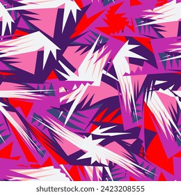 Seamless abstract urban pattern with curved geometry elements	