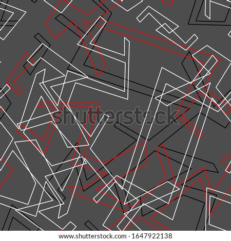 Seamless abstract urban pattern with curved vector lines.