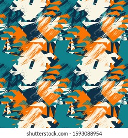 Seamless abstract urban pattern with grunge chaotic elements.
