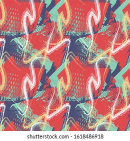Seamless abstract urban pattern with grunge effect.