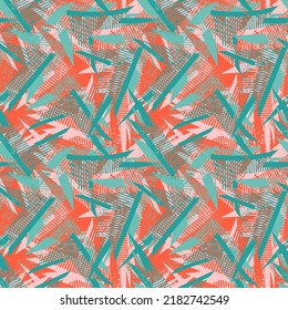 Seamless abstract urban pattern with grunge spots and curved elements