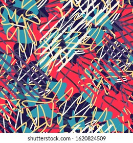 Seamless abstract urban pattern for textile.