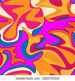 Seamless abstract urban pattern with wave shapes for your creative design