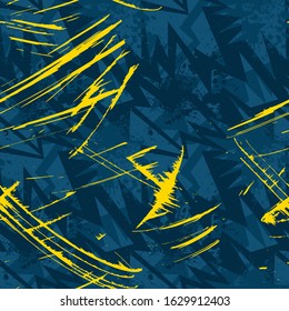 Seamless abstract urban trendy pattern with chaotic curved elements.
