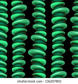 Seamless abstract vector background, bright colorful green smooth stones