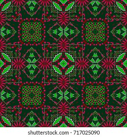 Seamless abstract vector background. Christmas pattern