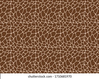 Seamless abstract vector background design based on animal and nature style print of exotic wild African giraffe skin pattern