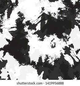 Seamless abstract vector background. Grunge texture is black and white. Pattern for printing on fabric