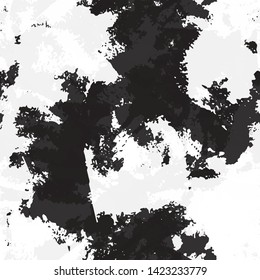 Seamless abstract vector background. Grunge texture is black and white. Pattern for printing on fabric