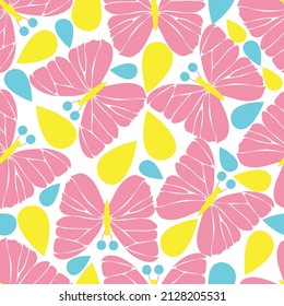 Seamless abstract vector butterfly pattern background. Suitable for packaging, fabric, wallpaper, wrapping paper, invitation card, gift card, scrapbooking, fashion and for other design projects.  