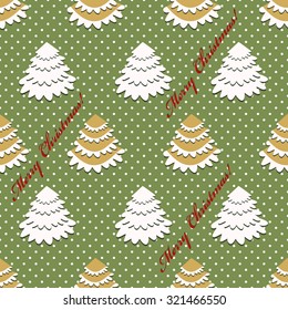 Seamless abstract vector Christmas illustration. Christmas trees