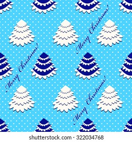 Seamless abstract vector Christmas illustration. Christmas trees