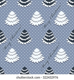 Seamless abstract vector Christmas illustration. Christmas trees