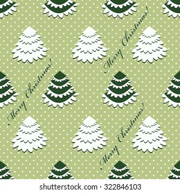 Seamless abstract vector Christmas illustration. Christmas trees