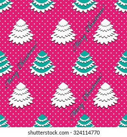 Seamless abstract vector Christmas illustration. Christmas trees